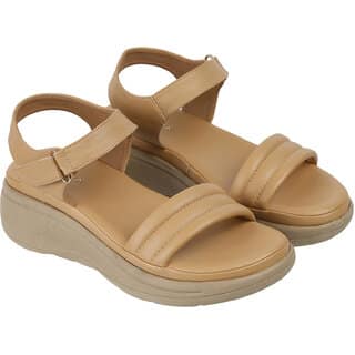 Lazera Chikoo Wedge Sandals for Women Criss Cross Slingback EVA Sole Casual Wear