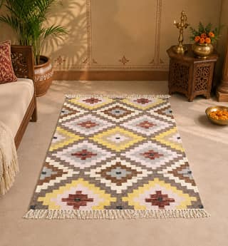 Handcrafted Cotton Woolen Panja Dari 3*5 feet