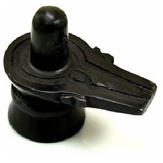 Marble Stone Shiva Ling Idol Sculpture (black) by CEYLONMINE