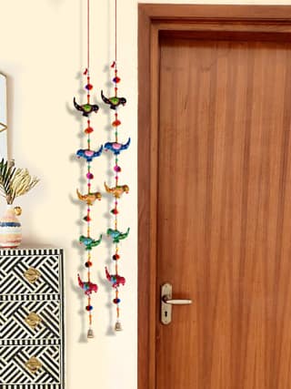 DreamKraft Paper Mache Door Hanging (96 cm, Multicolour)