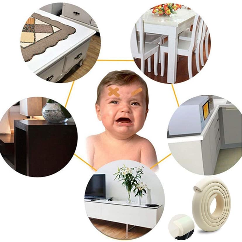 Corner Edge Protector – Soft Rubber Safety Bumper Guard for Baby Proofing Furniture, Table, & Bed (2 Mtr) view 8
