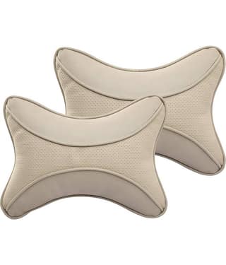 Auto Hub Neck Cushions Set of 2 Beige