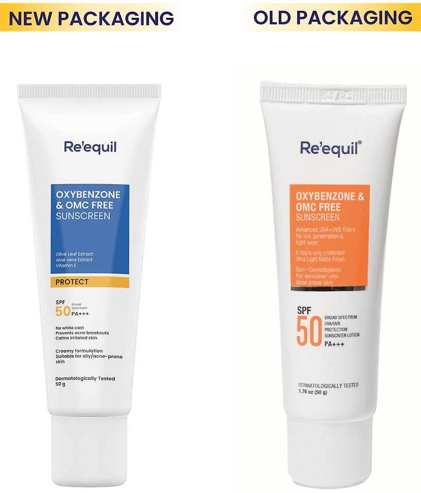 Re'equil Oxybenzone Free Sunscreen Spf 50 For Oily, Acne Prone Skin 50gm ( Pack of 1 ) view 2