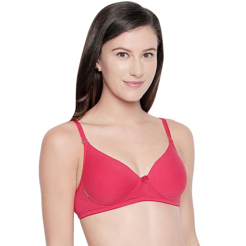 Bodycare Women Cotton Spandex Full Coverage Padded Pushup Bra Bra 6566-RED view 2