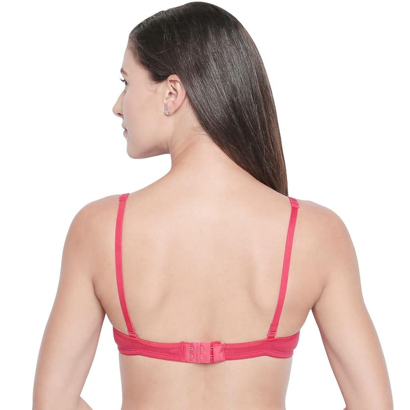 Bodycare Women Cotton Spandex Full Coverage Padded Pushup Bra Bra 6566-RED view 3