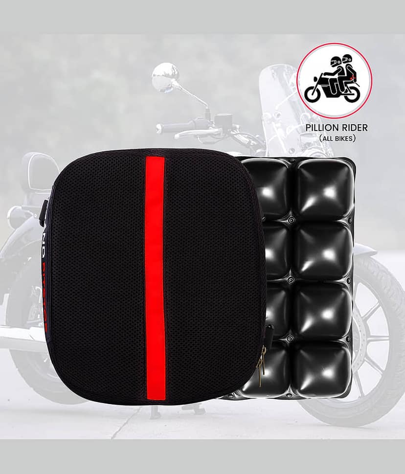 GRAND PITSTOP Inflatable Air Seat Cushion | Breathable Mesh Cover & Non-Skid Bottom | Ideal for Medical, Office, Home, Motorcycle, Car Lumbar Support