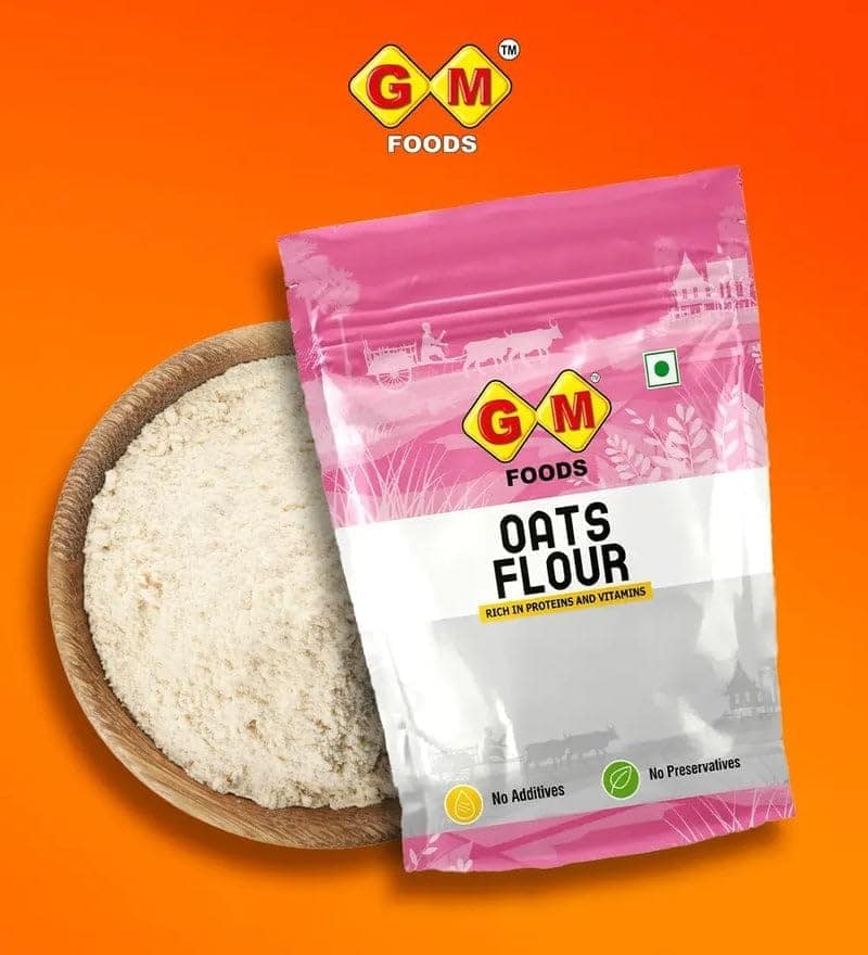 GM Foods Oats Flour 200g (Pack of 3) | Rich in Protein & Vitamins | High-Fiber | No Additives or Preservatives | Healthy Atta for Roti, Pancakes, Baking & Everyday Cooking view 3