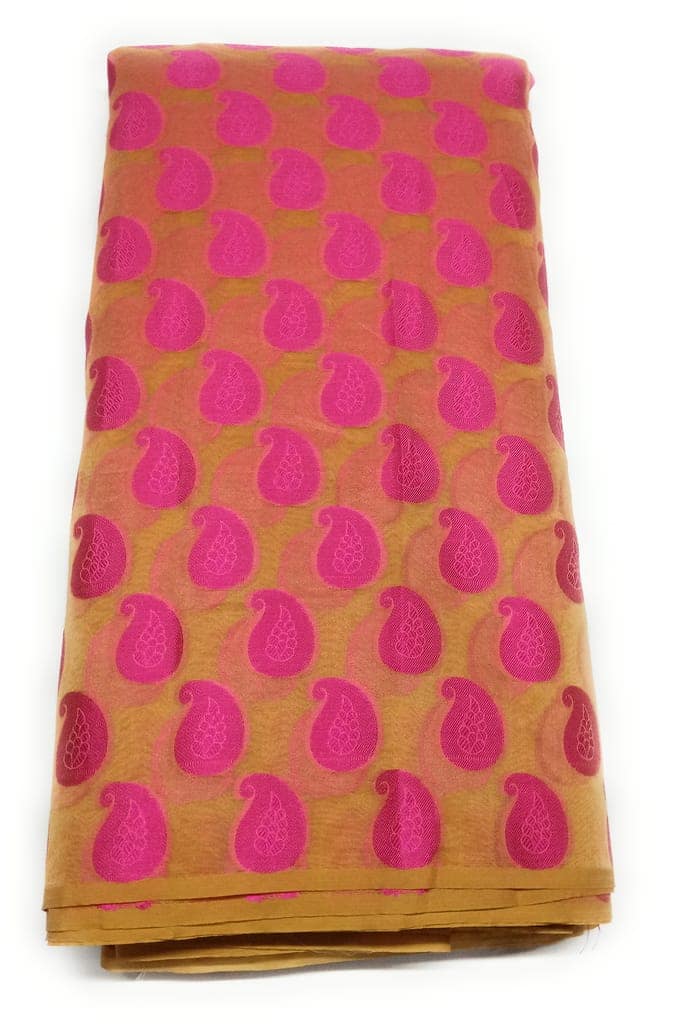 Women Chanderi Blend Cotton Banarasi Fabric / Cloth/ Dress Material for Blouse, Ethnic Wear, Evening Gowns, and Home Decor view 6