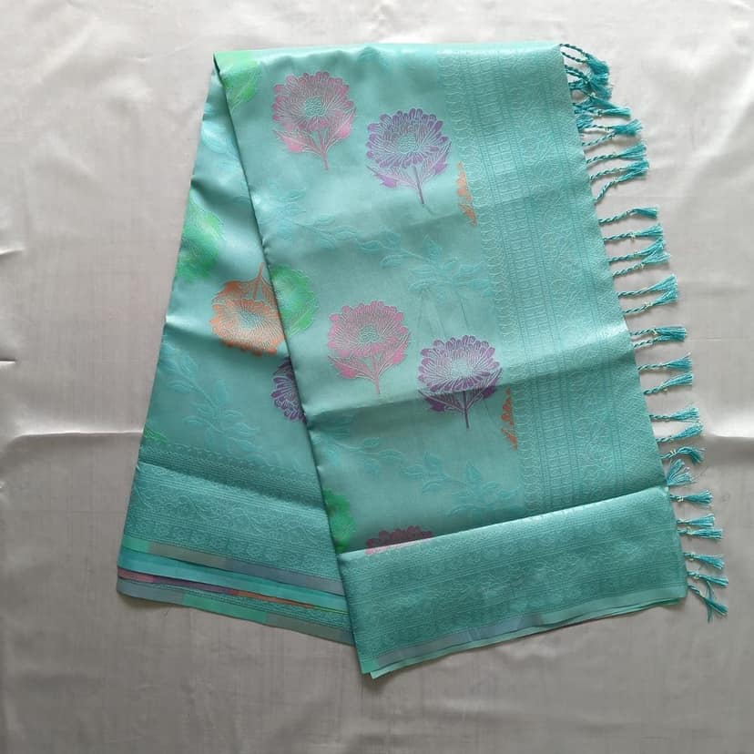 Meena Tissue Silk Cotton Saree with Blouse view 4