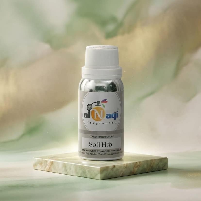 alNaqi SOFT HRB 100g - Premium Artisanal Unisex Perfume, Long-Lasting Fresh Mint & Basil Blend, Soothing Botanical Aroma with Soft Musk for Daily Calm & Professional Freshness view 3