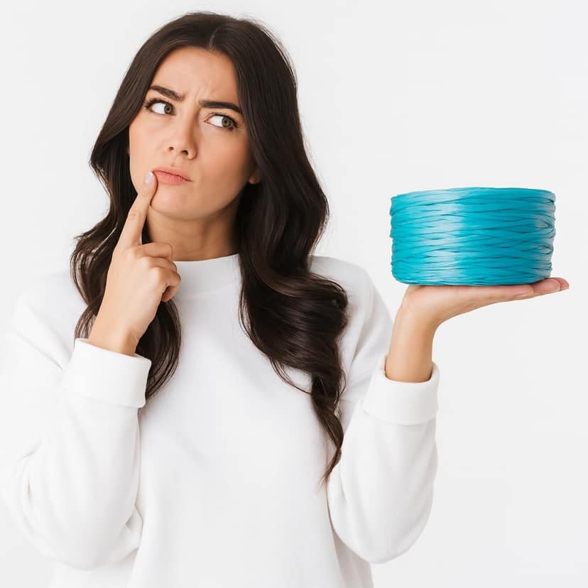 Plastic Packing Rope Sutli (Teal Blue) – 1 Roll – Commercial Multipurpose Plastic Sutli Roll Rassi – Strong & Durable for Binding & Wrapping – Color Sutli Rope for Household & Agricultural Use view 2