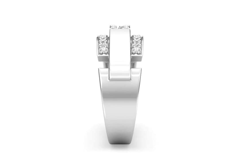 Edgy Elegance Mens Engagement Ring view 4