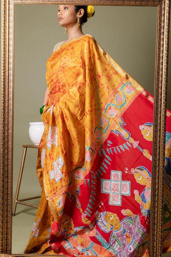 Narmada - Vivah Batik Phad Maheswari saree view 3