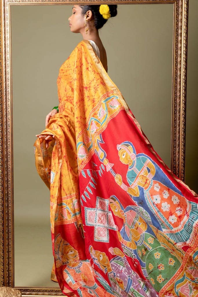 Narmada - Vivah Batik Phad Maheswari saree view 6