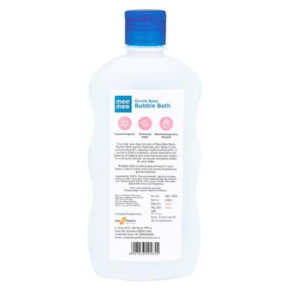 Mee Mee Gentle Baby Bubble Bath White 500 Ml view 2