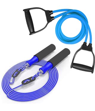 Double Toning Tube Resistance Tube ,Skipping Rope Jump Rope. Resistance Tube