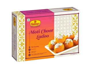 Haldiram's Moti Choor Ladoo Packed Sweets - 250 Gm - Pack of 2