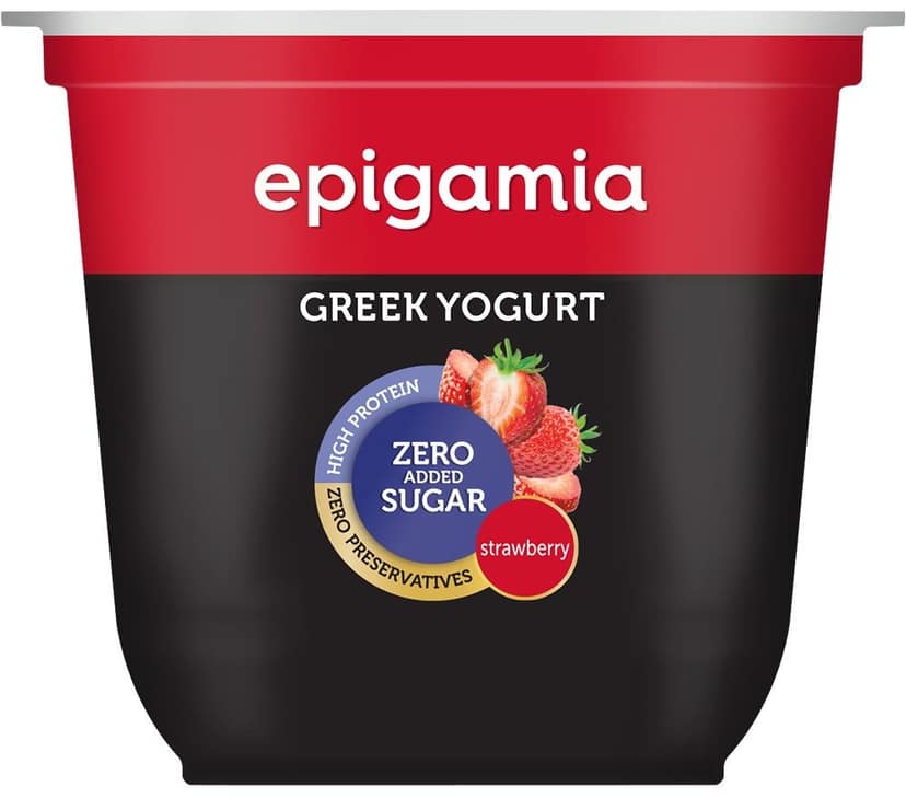 Epigamia No Added Sugar Greek Yogurt - Strawberry