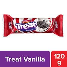 Britannia Treat Sandwich Biscuits - Kool Vanilla, 120 G