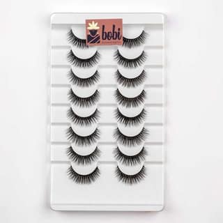 BOBI Reusable Waterproof 10mm Synthetic Hair Natural vivid and shiny Long 3D Volume Eyelashes - 8 Pair-A2