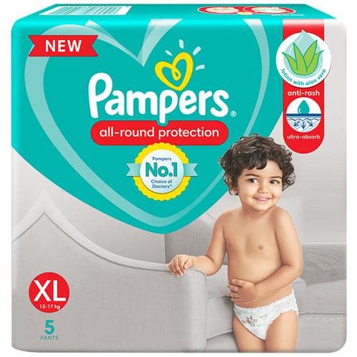 Pampers New Xtra Large - 5 Diaper Pants, 5 pcs