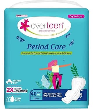 Period Care XXL Dry 40 Sanitary Pads 320mm enriched with Neem and Safflower - 1 Pack (40 Pads)