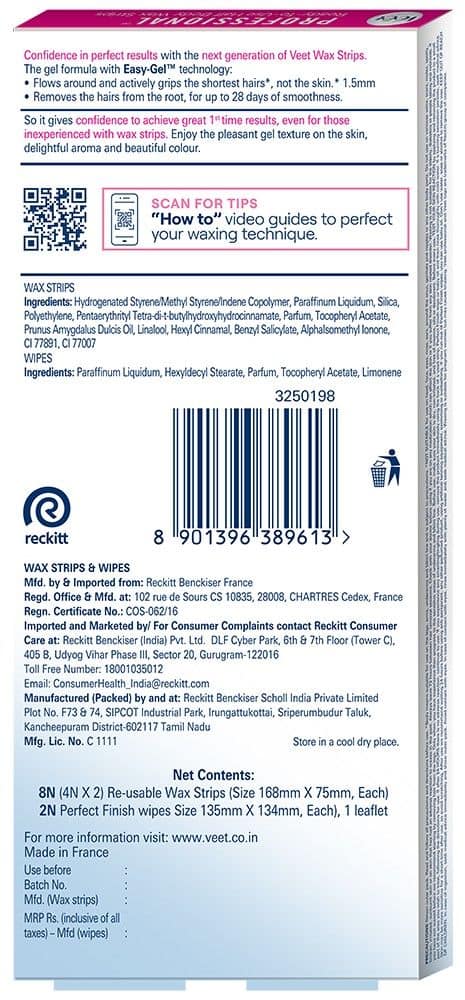 Veet Hair Removal Wax Strips - Sensitive Skin view 2