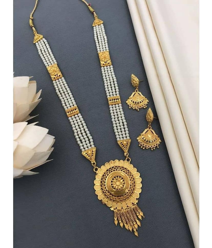 Ruyu Red Brass Necklace Set ( Pack of 1 )