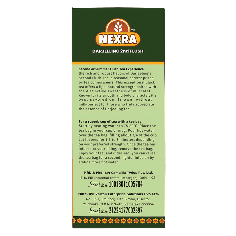 Nexra - Darjeeling Golden Hills Tea - 30 Exquisite Tea Bags for a Rich and Flavorful Experience | Green Tea | Morning Fresh Aroma view 2