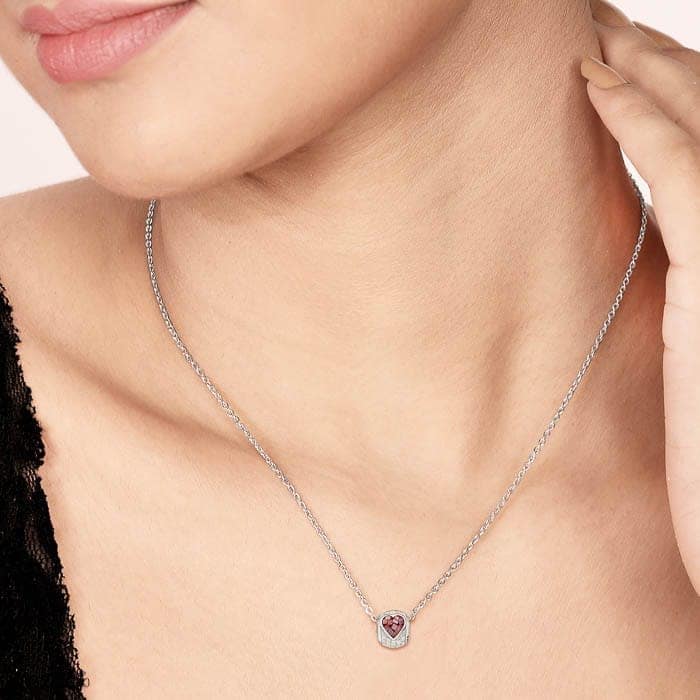 Silver Heartsy Pendant with Chain view 2