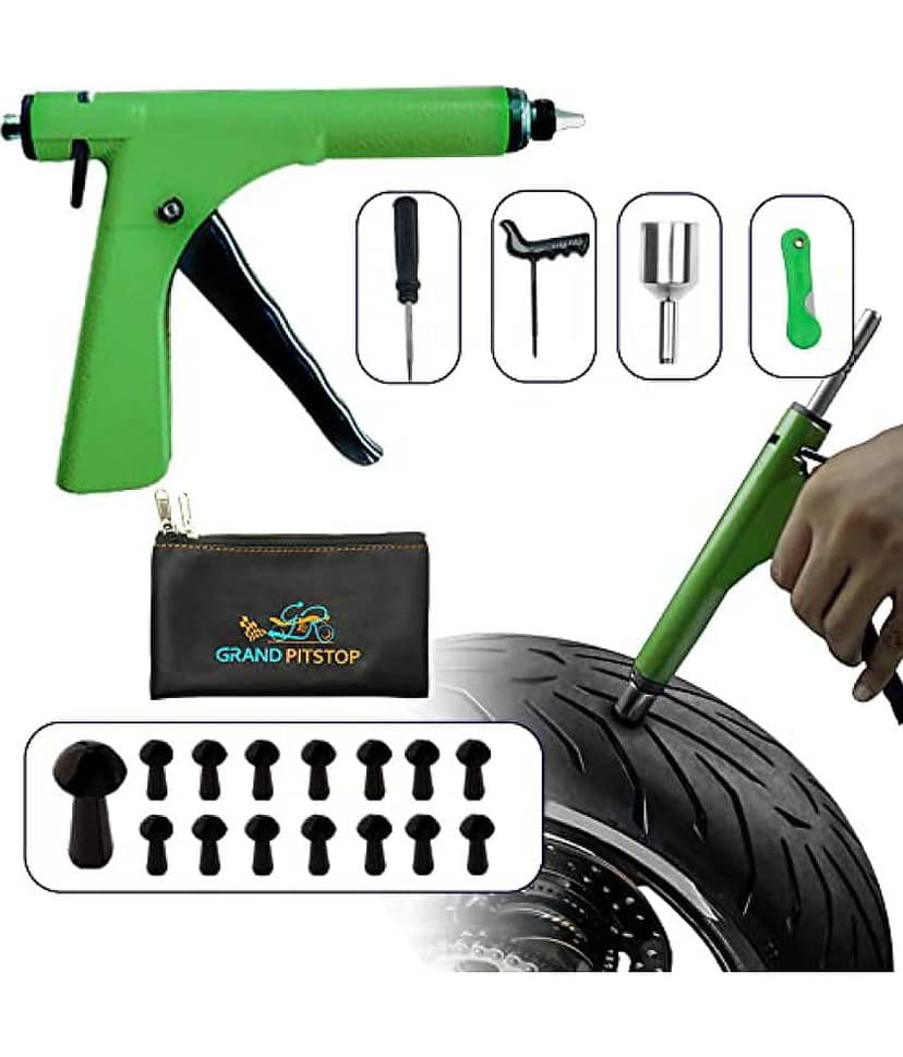 GRAND PITSTOP Replacement Mushroom Plugs for tubeless Tire Puncture Repair kit - for Cars, Motorcycles- Spare Plugs (Gun PK + 6 Plugs)