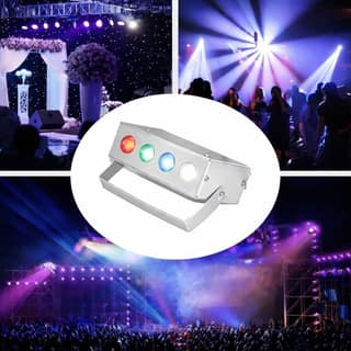 SPARKWORLD 4 LED Disco Light RGBW Mini Laser Projector Light for Party and DJ Shower Laser Light for Small Area Shower Laser Light. Multicolor Disco Ball Set For Home Decor (Ball Diameter: 1.7 Cm) | Size: 1.7cm | Colour: Parax