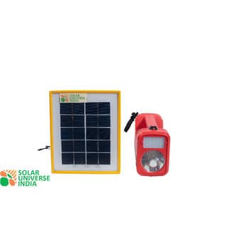 Solar Kisan LED Torch Reading Light (2 Modes) - Weatherproof, Handy Hybrid with Inbuilt Battery 3W Solar Panel