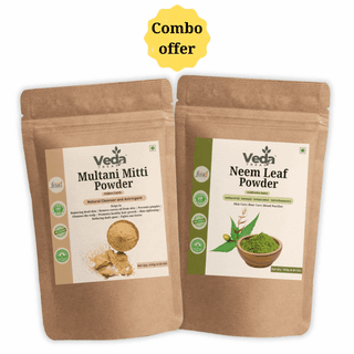VedaTreat Multani Mitti and Neem Leaf Powder: 100% Pure & Natural Combo