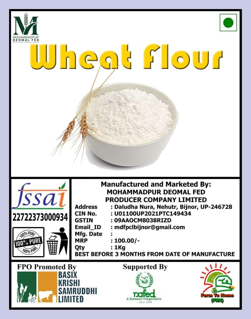 Wheat Flour | Gehun ka Atta | 1 Kg (pack of 3) view 3