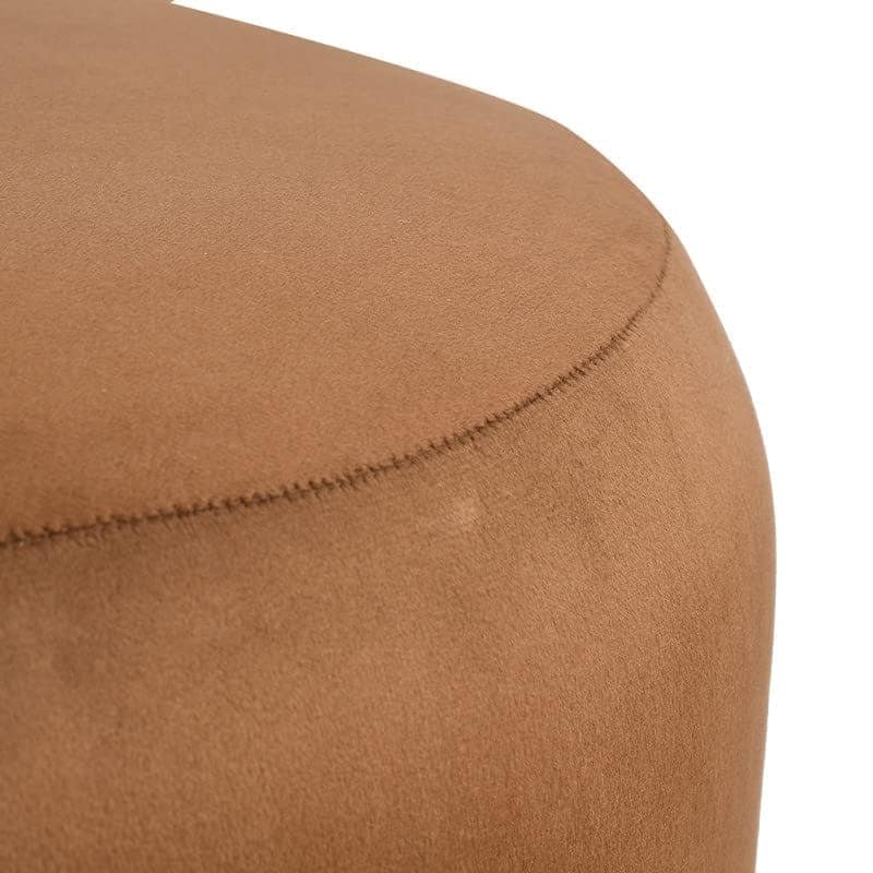 Rugsxerry Ottoman Pouffes for Sitting Stool for Living Room Sitting Puffy Wooden Stools Chair Living Room Furniture Footrest Pouf Foot Stool for Office Room Decor, 16x16x18 inch, Coffee view 2