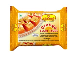 Haldiram's Soan Papdi (Orange Flavour) Packed Sweets - 500 Gm - Pack of 2