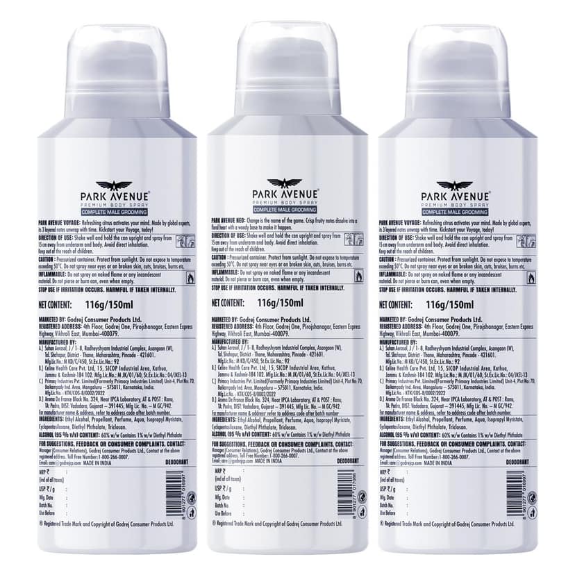 Park Avenue, Fresh Long-Lasting Aroma|| Deodorant Spray|| view 7