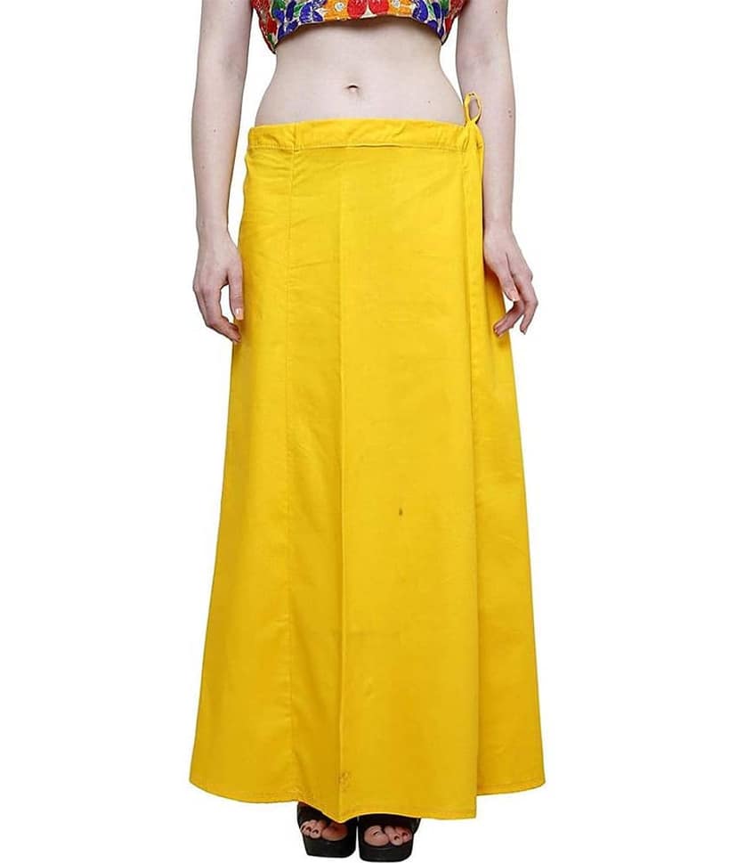 taskin Yellow Cotton Petticoat - Single