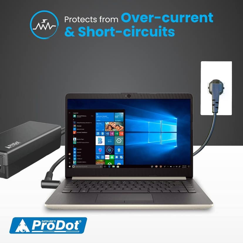 ProDot 30W Laptop Charger Adaptor with Power Cable Compatible with HP, Acer & Asus (Pin Size 4.0 x 1.7mm) view 8