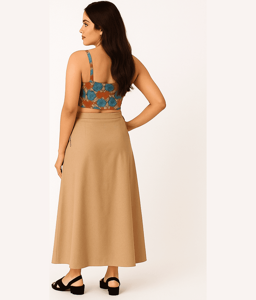 Perfect cloth store Beige Cotton Petticoat - Single view 2