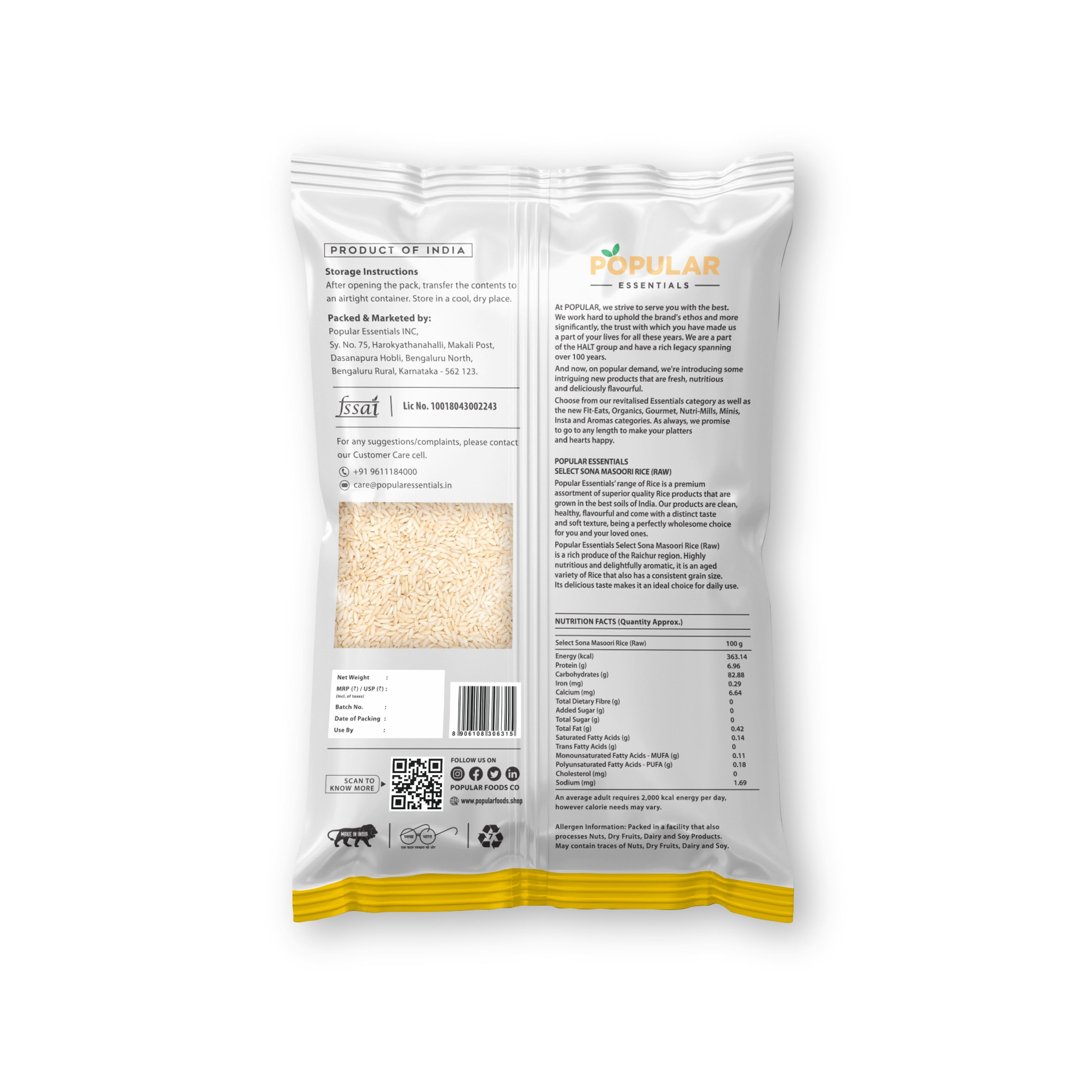 Popular Essentials Select Sona Raw Masuri Rice view 2