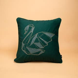 Chann Studio - Swan Field Evergreen Velvet Cushion Covers