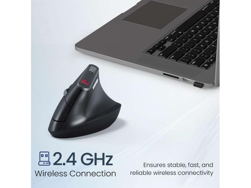 Portronics Toad Ergo 6 Buttons, 2.4 GHz Wireless, Vertical Ergonomic Design, Supports Wrist Posture view 2