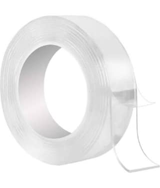 Colourtales Double Sided Adhesive Silicon Tape Transparent Heavy Duty Heat Resistant Multipurpose Removable Traceless Mounting Tape for Walls- Washable Reusable Strong Sticky Nano Strips Grip Tape
