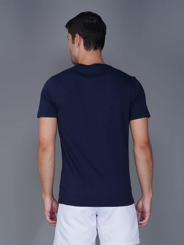 Men's Casual Cotton Jersey Tee Navy view 2
