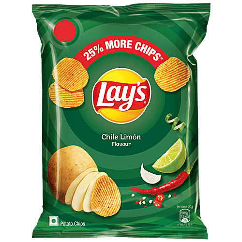 Lays Potato Chips Chile Limon Flavour Crunchy Snacks - 40 g