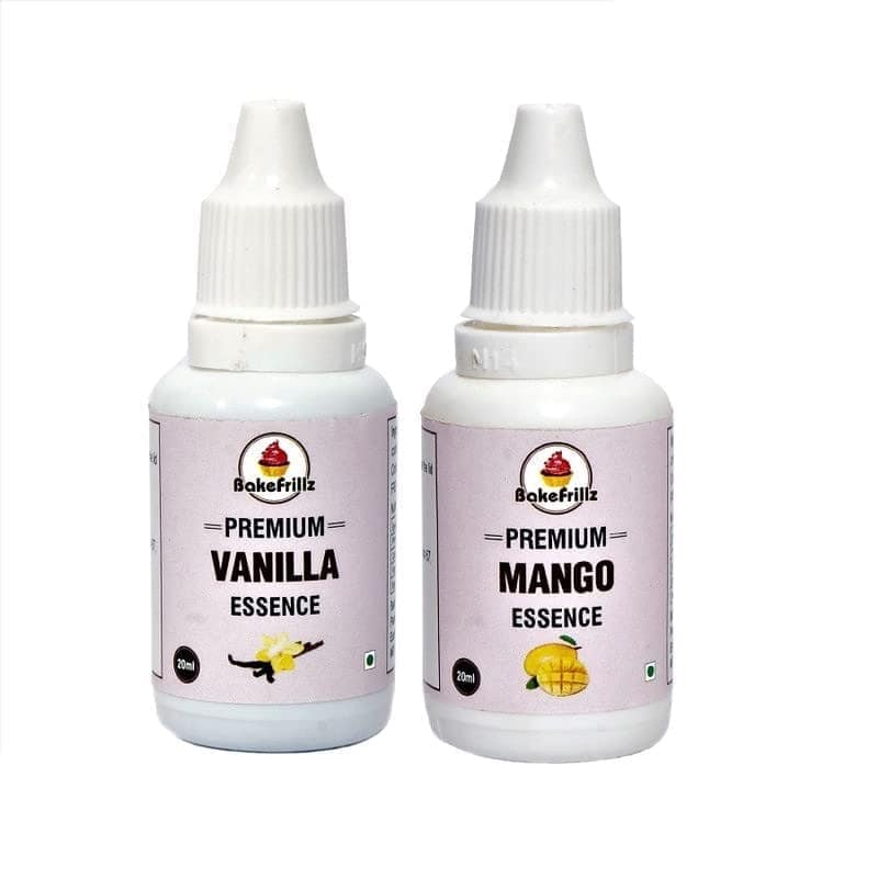 Bakefrillz Food Flavour Essence - Vanilla and Mango (20 ml x 2)