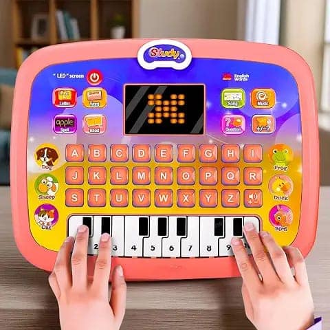 Graphene Learning Education Computer Piano Laptop Toy with Led Screen & Music Computer Tablet for Kids 5 Year Toddlers Baby Laptop Fun Activity Gift Toys 2-6 Years Boy Girl Multicolor view 2