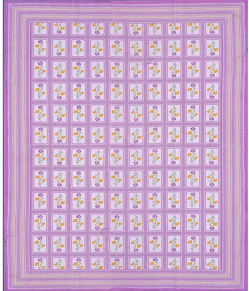 Uniqchoice Cotton 1 Double Bedsheet with 2 Pillow Covers ( Purple ) view 2
